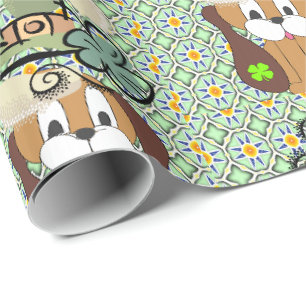 Presente Cachorro de papel de enrolação no dia de Patrick