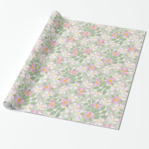Presente Cães Rosa bonito no Papel de Embalagem de Taupe