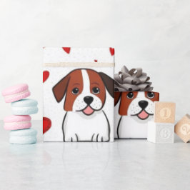 Presente Cães vermelhos dias de os namorados Papel de enrol