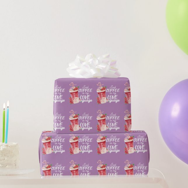 Presente Café Físico É Meu Amor Papel De Molho Roxo (Presentes para festas)