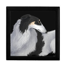 Caixa de Joias Borzoi em Repouso