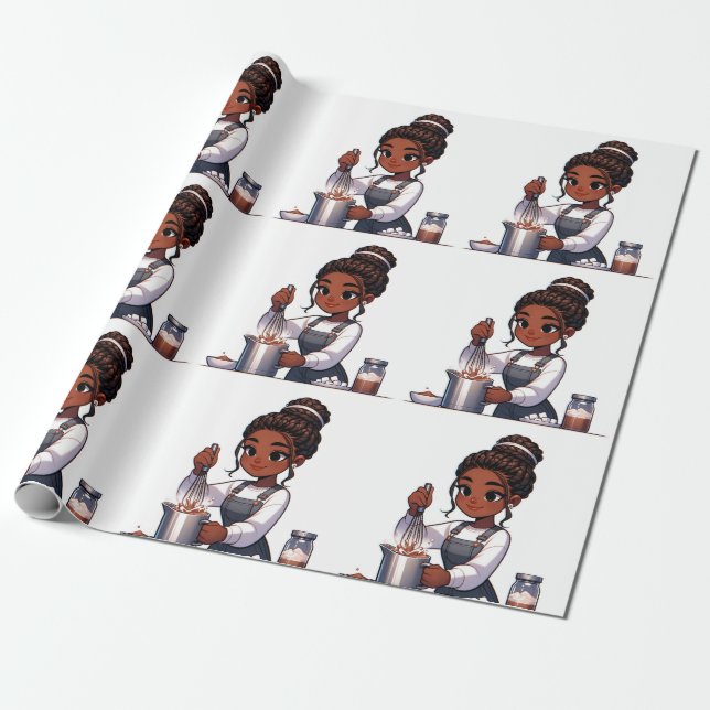 Presente Calor de inverno doce - Papel de molho de Natal (Desenrolado)