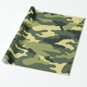 Presente Camuflagem verde Papel de embalagem