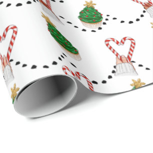Presente Candy Cane Adora Papel De Moldagem De Natal
