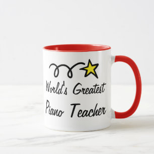 Presente Caneca de Café - Melhor Professor de Pian