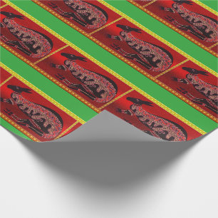 Presente Canguru Papel Aboriginal de Vestir Natal