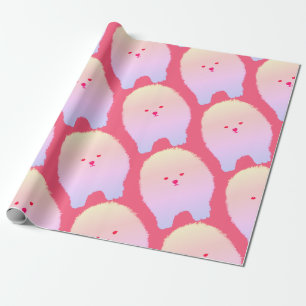 Presente Cão cor-de-rosa, arte do cão, papel de
