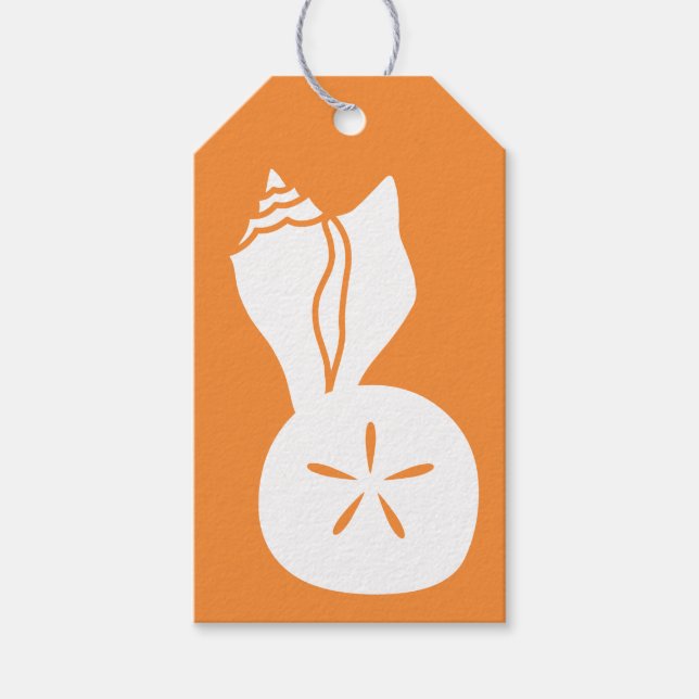 Presente Capas de Verão em Laranja com etiqueta para presen (Frente)