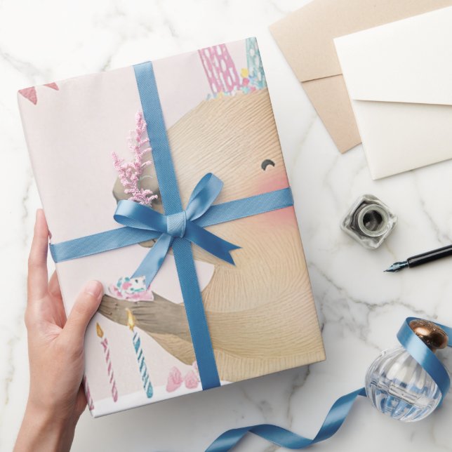 Presente Capybara Birthday Bash Party - Papel de Enxertamen (Presentear)