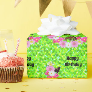 Presente Cavalos E Flores, Papel De Maçã De Aniversário
