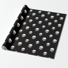 Caveira com papel de enrolamento de pinos laranja