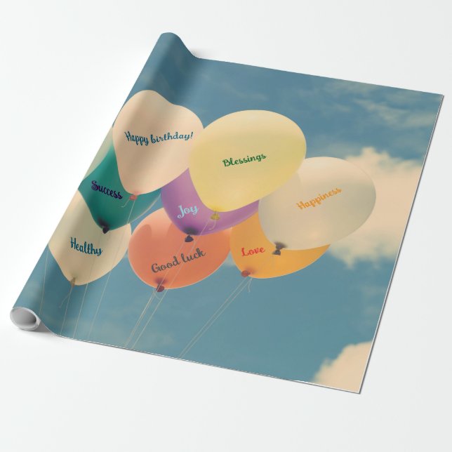 Presente Celebração Festiva Papel de Embalagem de Aniversár (Desenrolado)