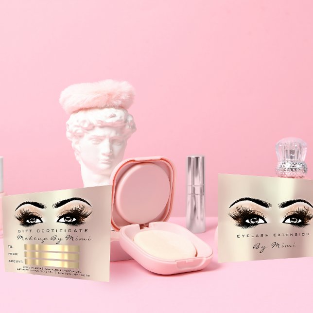 Presente Certificado de Cílios Metálicos Rosa para (Criador carregado)