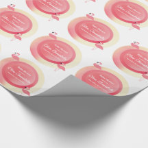 Chá de fraldas Flamingo Rosa | Papel de enrolament