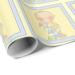 Presente Chá de fraldas Papel de embalagem para bebês