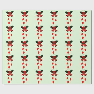 Presente Cintos vermelhos e Papel de enrolamento verde