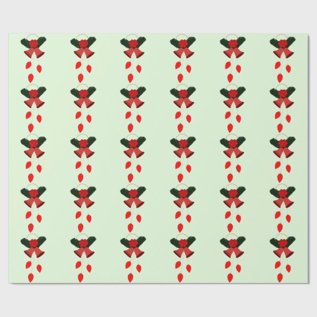 Presente Cintos vermelhos e Papel de enrolamento verde (Aberto)