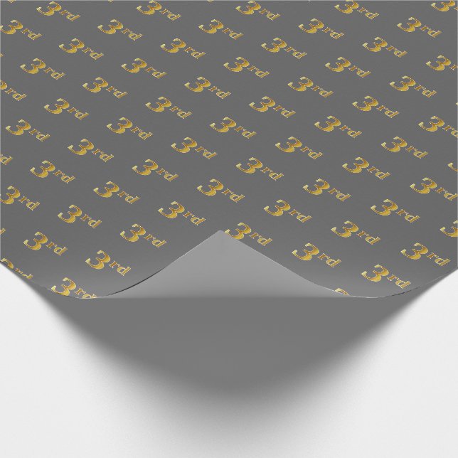 Presente Cinza, Faux Dourado 3º (Terceiro) Papel de Encapsu (Ponta)