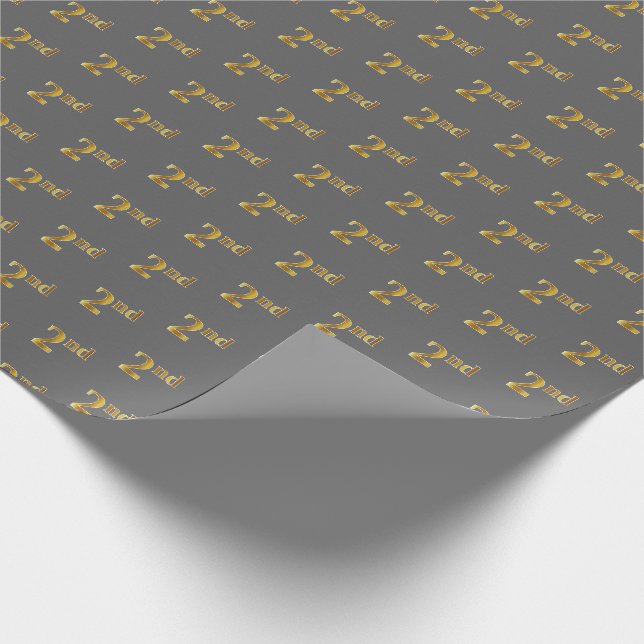 Presente Cinza, segundo Dourado Faux (Segundo) Papel de Enc (Ponta)