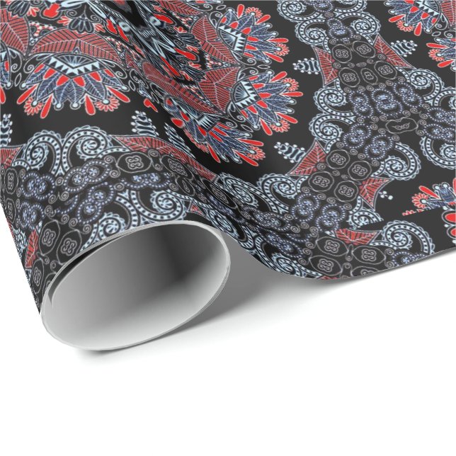 Presente Cinzas Elegantes e papel de moldagem de Mandala Ve (Ponta do rolo)