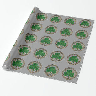 Presente Cinzas Em Papel De Quebra De Cabelos Célticos