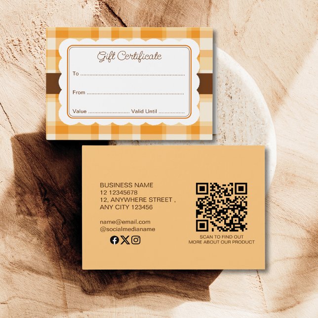 Presente Clássico de Padrão de Xadrez de outono El (Criador carregado)