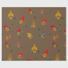 Presente Cogumelos com papel de enrolamento de materiais ca