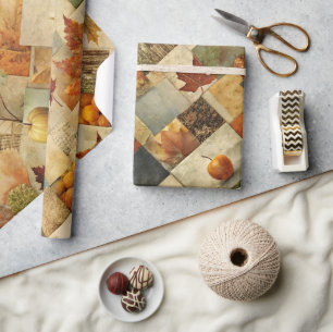 Presente Colagem de Papel de Outono 02