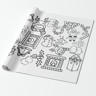 Presente Color Me - Papel de moldagem de Natal