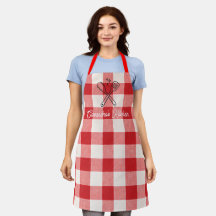 Presente com Nome Personalizado Xadrez Vermelho e