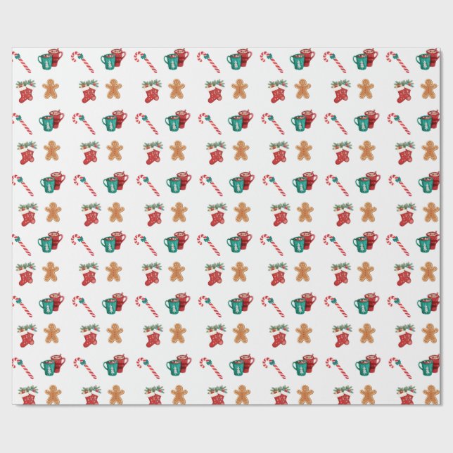 Presente Combinando os ícones vibrantes de Natal Papel de e (Aberto)