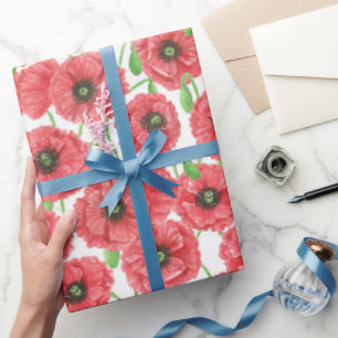 Presente Cópias aquáticas papel de embalagem floral
