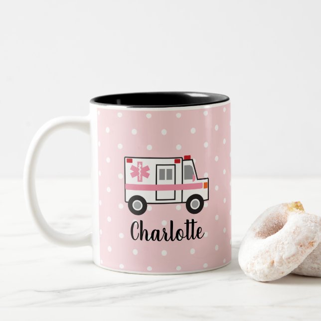 Presente cor-de-rosa da caneca da caneca EMT da (Com Donut)