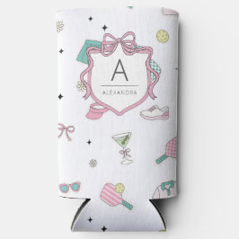 Presente Cor-de-rosa Monograma Preppy para Ela no 