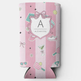 Presente Cor-de-rosa Monograma Preppy para Ela no 