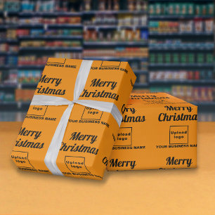 Presente Cor Laranja Padrão Papel de moldagem de Natal