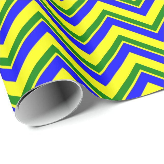 Presente Cores Primárias — Papel de enrolamento CHEVRON 23- (Ponta do rolo)