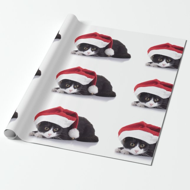 Presente Cristóvão com papel de moldagem de Santa Hat (Desenrolado)