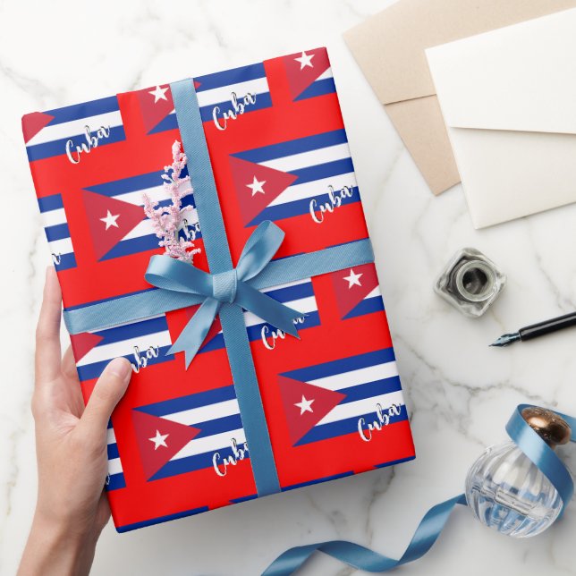 Presente Cuba: Papel de embrulho, Natal Vermelho, Patriotas (Presentear)