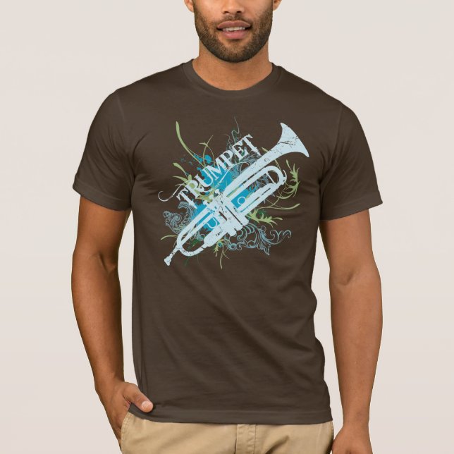 Presente da camiseta da música da trombeta do (Frente)