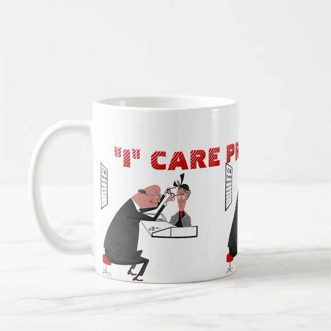 Presente da caneca para o olho eu importo-me o (Esquerda)