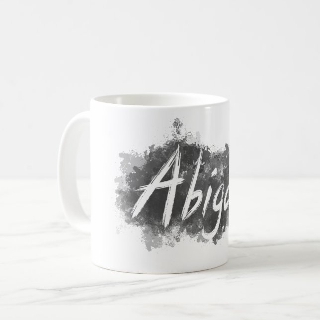 Presente de Abigail sua caneca conhecida, nome na (Frente Esquerda)