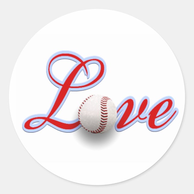 Presente de Adesivo de Amor de Beisebol (Frente)