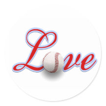 Presente de Adesivo de Amor de Beisebol