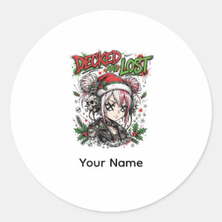 Presente de Adesivo de Anime de Natal Punk para Me