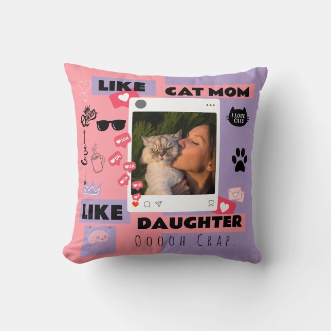 Presente de Almofada Gato Mãe Gato Pai Para Amante (Frente)