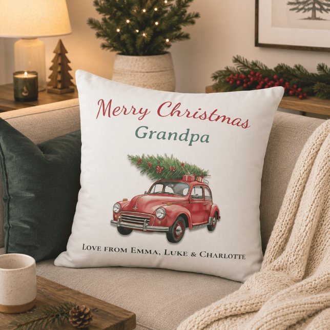 Presente de Almofada Personalizada de Natal para A (Criador carregado)
