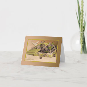 Presente de amor - Cartões de agradecimentos de fo