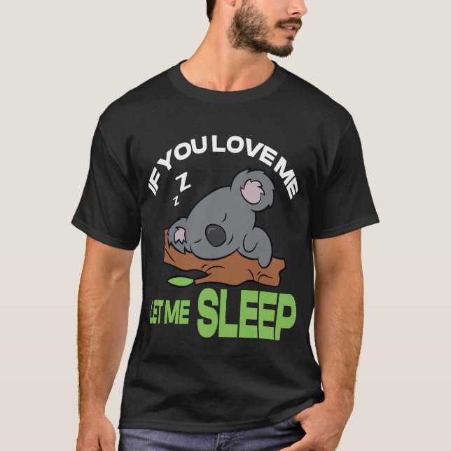 Presente de Animal Fofo Ideia Camiseta Koala Dormi (Frente)
