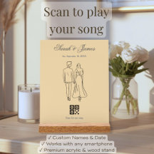 Presente de Aniversário Código QR da Nossa Música 